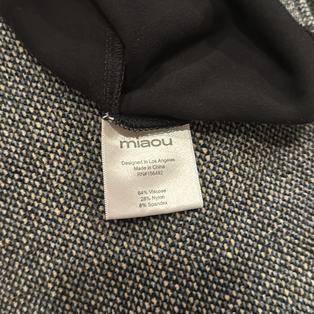 Miaou Little Black Slip Dress with Square Neck - Picture 4 of 5